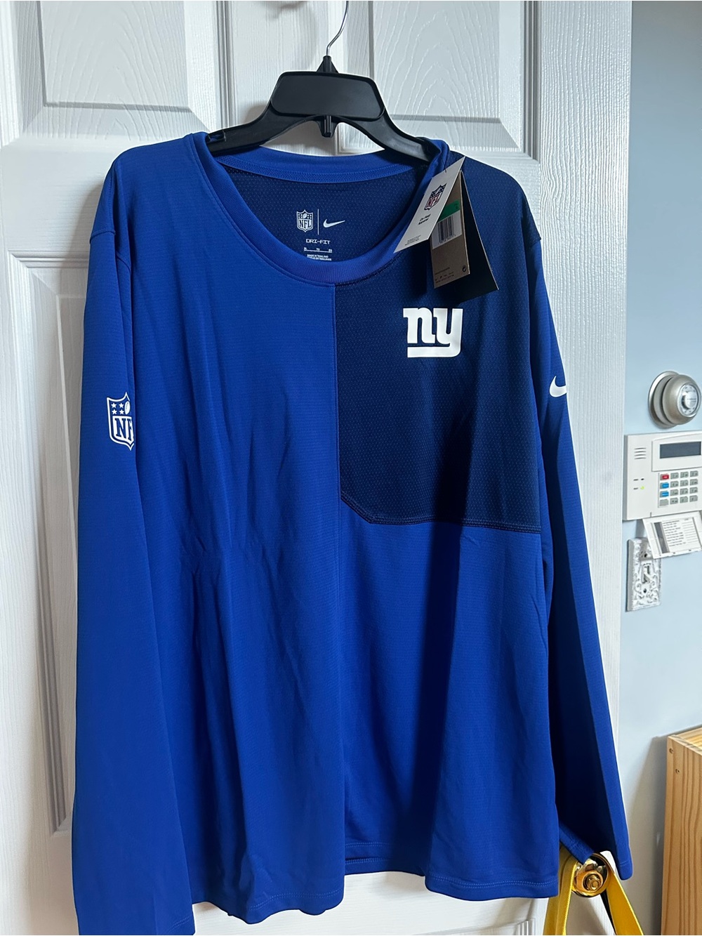 NFL Royal Blue Long-Sleeve Team Shirt with White NY Logo